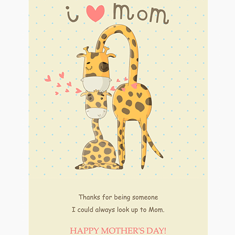 Always Looked Up to You Mother's Day eCard